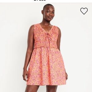 Old Navy Fit & Flare Smocked-Top Mini Dress / Size Large NWT